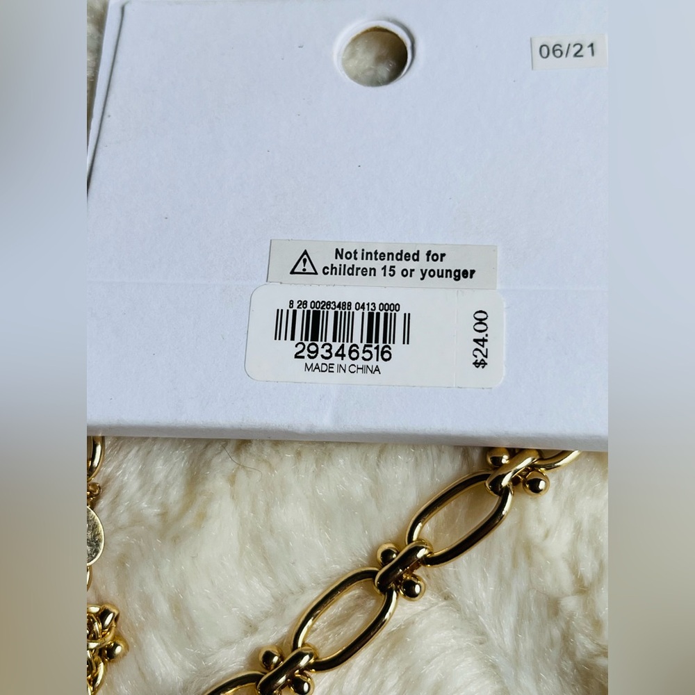 Express gold tone chain necklace NWT - Picture 3 of 3